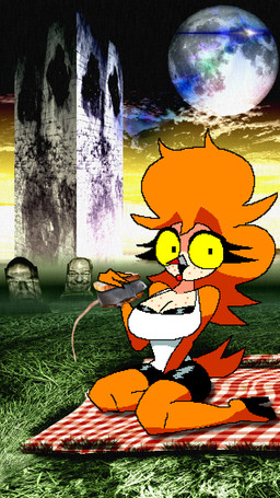 anthro big_breasts bottomwear bra breasts building clothing cloud creepy_face female food footwear freckled_breasts freckles grass hair high_heels horror_(theme) moon non-mammal_breasts orange_hair photobashing picnic plant sandwich_(food) scary shirt shoes skirt sky skyscape solo surreal_bg surrealism tank_top tombstone topwear tower underwear insaniousjaydonius darcy_(insaniousjaydonius) avian bird mammal murid murine owl potoo rat rodent 9:16 digital_media_(artwork) hi_res paint.net_(artwork) pixel_(artwork)