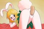 2019 all_fours anthro anus ass_up blush bottomless bottomwear breasts butt carrot_(one_piece) clothed clothing digital_media_(artwork) disembodied_penis duo erection female female_penetrated fur genitals hair hi_res human human_on_anthro interspecies kahunakilolani lagomorph leporid male male/female male_penetrating male_penetrating_female mammal minkmen_(one_piece) one_piece penetration penile penile_penetration penis penis_in_pussy pussy rabbit sex simple_background vaginal vaginal_penetration white_body white_fur