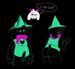 2024 anthro balls big_butt blush bottomless bovid butt caprine clothed clothing deltarune embarrassed english_text erection femboy fembunns genitals goat looking_back male mammal penis ralsei simple_background slightly_chubby solo standing tail text thick_thighs undertale_(series)