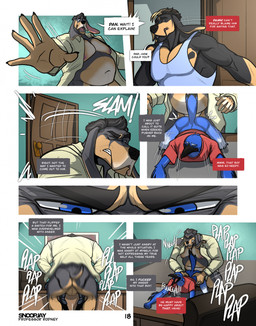 age_difference anal anal_penetration angry angry_sex anthro anthro_on_anthro anthro_penetrated anthro_penetrating anthro_penetrating_anthro areola backsack balls beak belly big_dom_small_sub big_muscles border bottomless bottomless_anthro bottomless_male butt caught_in_the_act claws clenched_teeth clothed clothing collared_shirt desk dialogue dominant door emanata embarrassed eyebrows feathers from_behind_position fur furniture genitals group hair inside long_sleeves male male/male male_penetrated male_penetrating male_penetrating_male mature_anthro mature_male moobs motion_lines musclegut muscular muscular_anthro muscular_male narrowed_eyes navel nipples older_dom_younger_sub on_desk one_eye_closed onomatopoeia open_clothing open_mouth open_shirt open_smile open_topwear pecs penetration penile penile_penetration penis_in_ass profanity rough_sex sex shirt size_difference smile sound_effects student table tank_top teacher teacher_and_student teeth text text_box thrusting tongue tongue_out topwear trio tuft white_border younger_penetrated snoopjay2 dan_(snoopjay2) ezekiel_turner rodney_(snoopjay2) avian bird bloodhound blue_jay canid canine canis corvid domestic_dog hunting_dog jay_(bird) mammal new_world_jay oscine passerine scent_hound 2025 comic english_text hi_res multiple_scenes father_(lore) father_and_child_(lore) father_and_son_(lore) parent_(lore) parent_and_child_(lore) parent_and_son_(lore) son_(lore)