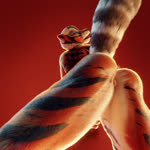 anthro anus black_stripes bodily_fluids breasts butt butt_focus female fur genital_fluids genitals muscular muscular_anthro muscular_female nude orange_body orange_fur pussy rear_view red_eyes shaking_butt simple_background small_breasts solo stripes vaginal_fluids yellow_sclera picti sound_warning dreamworks kung_fu_panda master_tigress felid mammal pantherine tiger 1:1 3d_(artwork) 3d_animation animated digital_media_(artwork) short_playtime sound webm