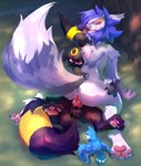 3_toes 4_toes animal_genitalia animal_penis anthro anthro_on_feral anthro_penetrated anus balls bestiality black_body butt canine_genitalia canine_penis circles claws cowgirl_position digitigrade duo erection feet female female_penetrated feral feral_penetrating feral_penetrating_anthro from_front_position genitals intersex intersex/intersex knot male male/female male_penetrating male_penetrating_female on_bottom on_top pawpads paws penetration penile penile_penetration penis penis_in_pussy sex toes tongue tongue_out vaginal vaginal_penetration ds_h0rn nintendo pokemon gabriel_serealia tappy_the_bwe eeveelution enfield generation_2_pokemon pokemon_(species) umbreon hi_res