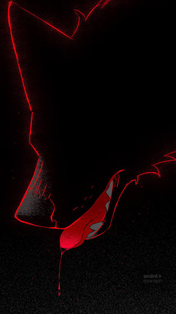 ambiguous_gender anthro backlighting black_background black_body black_fur bodily_fluids breathing close-up drooling ears_up eyeless face_focus fur light music red_line_art rim_light saliva saliva_string silhouette simple_background snout solo sound_effects teeth three-quarter_view tongue tongue_out andre_moraph sound_warning mythology canid canine canis mammal mythological_canine mythological_creature werecanid werecanine werecreature werewolf wolf 2026 9:16 absurd_res animated colored_line_art film_grain frame_by_frame headshot_portrait hi_res lighting line_art loop portrait restricted_palette short_playtime signature sound video