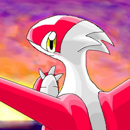 ambiguous_gender blush blush_lines claws feral flying looking_at_viewer looking_back looking_back_at_viewer outside red_body sky solo sunset water white_body wings yellow_eyes pasaran nintendo pokemon generation_3_pokemon latias legendary_pokemon pokemon_(species) 1:1 digital_media_(artwork) low_res oekaki