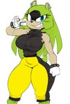 anthro big_breasts breasts ear_piercing ear_ring exposure_variation female piercing pose ring_piercing solo wide_hips kevinsano third-party_edit idw_publishing sega sonic_the_hedgehog_(comics) sonic_the_hedgehog_(idw) sonic_the_hedgehog_(series) surge_the_tenrec afrosoricid mammal tenrec 2023 colored hi_res