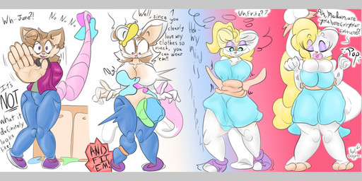 anthro bimbofication border clothing_transformation female fortune_teller gender_transformation grey_border male mental_transformation shocked solo text transformation andetheslayer mammal mouse murid murine mustelid musteline rodent stoat true_musteline weasel absurd_res english_text hi_res sequence