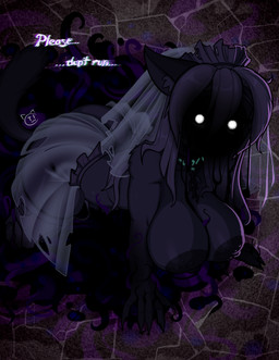 all_fours anthro big_breasts big_butt breasts butt clothing collar creepy darkness dress female fur grey_body grey_fur huge_breasts looking_at_viewer pupils solo tail tendrils translucent translucent_clothing wedding_veil white_pupils conditional_dnp teckworks ava_caligo domestic_cat felid feline felis ghost mammal shadow_creature spirit 2025 hi_res