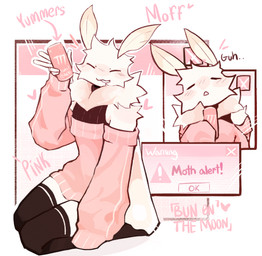 ambiguous_gender antennae_(anatomy) anthro black_clothing black_legwear black_shirt black_thigh_highs black_topwear can clothing collar container cross emanata facial_tuft female fluffy footwear fur fuzzy happy head_tuft heart_symbol hoodie kneeling legwear male pink_clothing pink_hoodie pink_topwear shirt socks solo tabs text thigh_highs thigh_socks topwear tuft warning_message warning_sign window bunonthemoon monster_energy valeria_(bunonthemoon) arthropod insect lepidopteran moth digital_media_(artwork) english_text hi_res monochrome pastel_theme pink_monochrome pink_theme