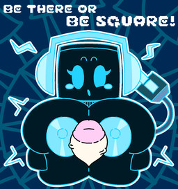 areola big_breasts black_body blue_eyes blue_nipples breast_play breasts disembodied_penis duo electronics eyebrows eyelashes female for_a_head front_view genitals headphones holding_breast humanoid_genitalia humanoid_penis male male/female nipples not_furry outline penis sex simple_background simple_eyes text titfuck itisspermo lumi_(bluepolyafterdark) humanoid object_head 2026 digital_media_(artwork) english_text hi_res icon