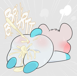 anus blush bodily_fluids cum cum_fart cum_in_ass cum_in_vagina cum_inside exhausted female genital_fluids laid_down leaking_cum lying nude on_front overweight overweight_female rear_view solo tail crushpepper animal_crossing nintendo flurry_(animal_crossing) cricetid hamster mammal rodent hi_res
