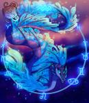 ambiguous_gender blue_eyes cosmic_background feral solo plaguedogs123 mythology western_zodiac aquarius_(zodiac) dragon mythological_creature mythological_scalie scalie 2020 digital_media_(artwork) hi_res