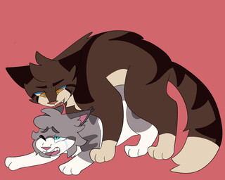 bodily_fluids crying duo feral feral_on_feral feral_penetrated feral_penetrating feral_penetrating_feral forced male penetration rape sex tail tears whorefreaklet warriors_(book_series) bristlefrost_(warriors) imposter_bramblestar_(warriors) classic_tabby domestic_cat felid feline felis mammal tabby_cat hi_res