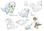 ambiguous_gender curling duo female solo white_body nintendo pokemon alolan_form alolan_sandshrew generation_7_pokemon human mammal pokemon_(species) regional_form_(pokemon) absurd_res concept_art hi_res model_sheet official_art sketch_page