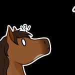 1:1 ambiguous_gender animated boop brown_body brown_hair brown_mane chibi digital_media_(artwork) disembodied_hand dolero duo equid equine feral hair happy heart_symbol horse low_res lumadelun mammal mane question_mark short_playtime side_view solo_focus tongue tongue_out