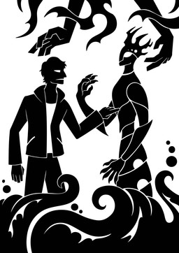 5_claws 5_fingers anthro biped bottomwear claws clothed clothed_anthro clothed_female clothing duo empty_eyes exoskeleton female finger_claws fingers front_view hair horn jacket male multi_horn open_clothing open_jacket open_topwear pants pockets shirt side_view silhouette simple_background standing three-quarter_view topwear wave white_background sunnyclockwork scp_foundation scp-2404-1 scp-2404-2 animal_humanoid arthropod arthropod_humanoid deity horned_humanoid human humanoid mammal 2015 black_and_white digital_drawing_(artwork) digital_media_(artwork) hi_res monochrome portrait three-quarter_portrait