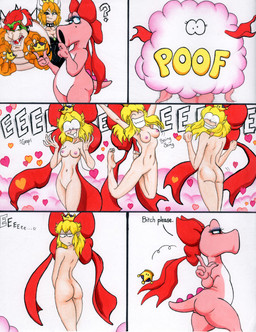 areola ashleyfableblack bouncing_breasts breasts butt crown disappointed female headgear joyful navel nude realization shaking_butt small_butt solo super_crown toony bowsette_meme mario_bros nintendo birdo_(character) bowser birdo dinosaur human koopa mammal prehistoric_species reptile scalie hi_res meme trans_(lore)
