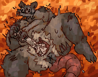 anthro anus big_breasts big_butt blush blush_lines bodily_fluids bong bouncing_breasts breasts butt butt_grab drugs eyewear female flying_sweatdrops fur genital_fluids genitals glasses grey_body grey_fur hand_on_butt improvised_sex_toy looking_pleasured lying masturbation messy_fur motion_outline motion_path muffin_top neck_tuft nipple_piercing nipples nude on_back orange_background penetration piercing pubes raised_leg simple_background solo spread_legs spreading sweat sweatdrop tail thick_thighs tremble_spikes trembling_for_pleasure tuft vaginal vaginal_fluids vaginal_penetration vulva wearing_glasses wide_hips scaliescum desamistesae_fafratarello_flumendo_styx american_opossum mammal marsupial virginia_opossum aliasing digital_media_(artwork)