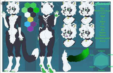 anthro balls bell bell_collar bodily_fluids cat_tail collar erection femboy fur genital_fluids genitals green_pawpads green_penis grey_body grey_fur knot knotted_penis male pawpads penis piercing precum solo white_body white_fur astarothfelyrdraws mythology dragon felid feline hybrid mammal mythological_creature mythological_scalie scalie digital_media_(artwork) expression_sheet model_sheet signature