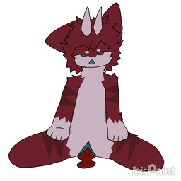 andromorph anthro dildo dildo_insertion eyes_closed fur genitals half-closed_eyes heart_symbol intersex kemono knotting narrowed_eyes penetration red_body red_fur sex_toy sex_toy_insertion shota solo tongue tongue_out vulva white_body white_fur young pixiu_nsfw mythology red_marpe dragon mythological_creature mythological_scalie scalie animated no_sound short_playtime video