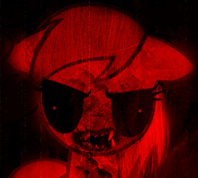 angry bloodied_screen cosmic_horror female nightmare_fuel solo unknown_artist creepypasta friendship_is_magic hasbro lovecraftian_(genre) my_little_pony derpy_hooves_(mlp) zalgo_(creepypasta) equid equine horse mammal monster pony undead vampire zombie grandfathered_content