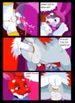 anthro dialogue group male profanity text arineu_(artist) hornybunny boys_taken remi_(nelson88) canid canine canis domestic_dog lagomorph leporid mammal rabbit comic english_text