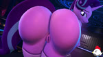 16:9 3d_(artwork) 3d_animation animated anthro anthrofied ass_clapping bent_over big_butt butt clothing digital_media_(artwork) equid equine female friendship_is_magic genitals hasbro hentype horn legwear looking_at_viewer looking_back looking_back_at_viewer mammal mostly_nude music my_little_pony mythological_creature mythological_equine mythology presenting presenting_hindquarters presenting_pussy pussy short_playtime solo sound starlight_glimmer_(mlp) tail tail_aside thigh_highs twerking unicorn webm widescreen