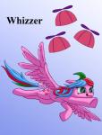 cloud cutie_mark feathered_wings feathers female feral flying gem_eyes gradient_background hair multicolored_hair outside pre-g4 simple_background sky skyscape solo tongue tongue_out wings starbat hasbro mlp_g1 my_little_pony my_little_pony_'n_friends mythology whizzer_(mlp) equid equine mammal mythological_creature mythological_equine pegasus twinkle-eyed hi_res shaded