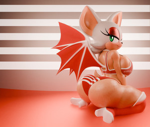 anthro bedroom_eyes big_breasts big_butt breasts butt clothing female kneeling looking_at_viewer looking_back looking_back_at_viewer narrowed_eyes seductive solo tail underwear wings sekiseki_(artist) nottanj_(modeler) sega sonic_the_hedgehog_(series) rouge_the_bat bat mammal 3d_(artwork) absurd_res blender_(artwork) digital_media_(artwork) hi_res