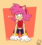 anthro big_breasts breasts female green_eyes looking_at_viewer side_boob side_view solo monamania sega sonic_the_hedgehog_(series) amy_rose eulipotyphlan hedgehog mammal absurd_res hi_res