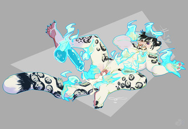 after_vaginal ambiguous_gender andromorph andromorph/ambiguous andromorph_anthro angry anthro balls black_body black_fur bodily_fluids clitoris cum cum_drip cum_from_vagina cum_in_vagina cum_inside disembodied_hand disembodied_penis dripping fangs_bared feet fur genital_fluids genitals ghost_hand grey_background grey_body grey_fur group hand_holding headpat humanoid_feet humanoid_genitalia humanoid_penis intersex intersex/ambiguous intersex_anthro lying male markings nipple_fetish nipple_piercing nipple_pinch nipple_play nipples nude_andromorph nude_anthro on_back penis piercing pinch pinned_arms plantigrade simple_background spots spotted_body spotted_fur spread_vulva spreading tail tail_grab translucent translucent_penis vulva white_body white_fur twistedteeth antarctic_state_of_cyberia jaydin_eversnow felid mammal pantherine snow_leopard hi_res