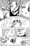 aggron al'piano_(icma) bodily_fluids comic dialogue dragonite eyes_closed farley_(icma) felid female feral flygon frieda_(icma) frown galeo_(icma) generation_1_pokemon generation_3_pokemon generation_4_pokemon generation_6_pokemon group guildmaster_(icma) japanese_text makotoo male mammal meowstic millis_(icma) monochrome nintendo pikachu pmd:_icma pokemon pokemon_(species) pokemon_mystery_dungeon right_to_left scarf semi-anthro smile spike_chunsoft sweat sweatdrop teres_(icma) text togekiss translation_check translation_request