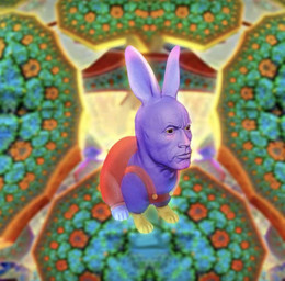 abstract_art abstract_background acid_trip anthro male purple_body solo what what_has_science_done epilepsy_warning unknown_artist glitch_productions the_amazing_digital_circus dwayne_johnson jax_(tadc) hare humanoid lagomorph leporid mammal rabbit