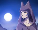 anthro black_nose blue_eyes clothed clothing detailed_background female full_moon fully_clothed hairless hood looking_aside moon multicolored_body multicolored_skin night outside robe solo standing two_tone_body two_tone_skin lapres amunet domestic_cat felid feline felis hairless_cat mammal sphynx_(cat) 2015 bust_portrait digital_media_(artwork) hi_res portrait shaded