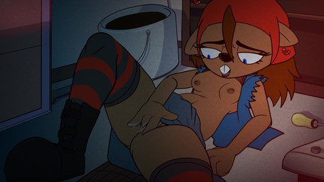 anthro bodily_fluids boots bouncing_breasts breasts brown_body brown_fur buckteeth butt clothed clothing female fingering footwear fur genital_fluids genitals hair legwear masturbation medium_breasts nipples open_mouth partially_clothed penetration shoes simple_background solo sound_effects spread_legs spreading stockings tail teeth thick_thighs thigh_highs topwear vaginal vaginal_fingering vulva epilepsy_warning lynxcorner sound_warning jenny_(lynxcorner) beaver mammal rodent 16:9 animated digital_media_(artwork) hi_res huge_filesize short_playtime sound video widescreen