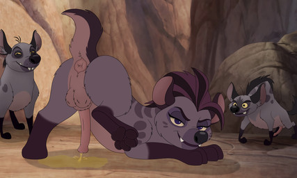 age_difference animal_genitalia animal_penis animal_vulva anus backsack balls black_markings black_nose bodily_fluids butt countershade_butt countershade_torso countershading erection eyebrows female female_focus feral fur genital_fluids genitals grey_body grey_fur group half-closed_eyes leg_markings looking_at_another looking_at_viewer looking_back looking_back_at_viewer male markings multicolored_body multicolored_fur narrowed_eyes older_male peeing peeing_outside penis presenting presenting_hindquarters presenting_pseudo-penis pseudo-penis quadruped raised_tail rear_view snaggle_teeth socks_(marking) tail tan_body tan_countershading tan_fur trio two_tone_body two_tone_fur urine urine_pool urine_stream vulva young young_female young_feral younger_female skateryena disney the_lion_guard the_lion_king jasiri_(the_lion_guard) nne_(the_lion_guard) tano_(the_lion_guard) hyena mammal 2026 hi_res