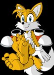 barefoot feet foot_focus male soles solo toes salmacisreptile sega sonic_the_hedgehog_(series) miles_prower canid canine fox mammal alpha_channel hi_res