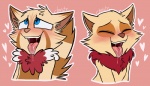 ahegao anthro big_eyes big_head big_tail blue_eyes blush bodily_fluids brown_body brown_fur brown_markings drooling eyes_closed fluffy fluffy_tail fur half-closed_eyes heart_eyes heart_symbol long_tail looking_pleasured love male markings multicolored_body multicolored_fur narrowed_eyes open_mouth outline pink_background pink_nose pink_tongue raised_tail saliva saliva_string short simple_background smile solo suggestive symbol tail tan_body tan_fur teeth tongue tongue_out toony two_tone_body two_tone_fur veigar-chan league_of_legends riot_games tencent fan_character recon_scout_teemo teemo_(lol) mammal yordle 2016 bust_portrait digital_media_(artwork) portrait signature