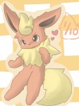 ambiguous_gender brown_eyes fluffy fur heart_symbol orange_body orange_fur solo tail itameshi flareon_day nintendo pokemon pokemon-specific_day eeveelution flareon generation_1_pokemon mammal pokemon_(species)