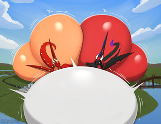 balls balls_expansion balls_touching big_balls big_penis bodily_fluids city condom cum duo excessive_cum excessive_genital_fluids expansion feral filled_condom genital_expansion genital_fluids genitals growth huge_balls huge_penis hyper hyper_balls hyper_genitalia hyper_penis macro male penis sexual_barrier_device wearing_condom aradortd european_mythology mythology midnight_yamikidate zoralth dragon mythological_creature mythological_scalie scalie western_dragon 2024 hi_res