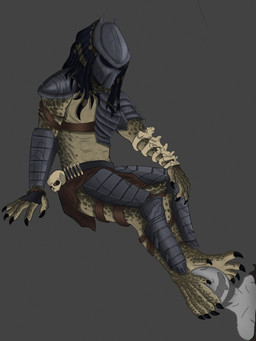 claws duo feet foot_fetish foot_lick licking male male/male paws toe_claws tongue ceo_of_paws predator_(franchise) alien human mammal monster yautja absurd_res hi_res