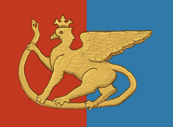 ambiguous_gender beak claws crown crown_only feral flag headgear headgear_only holding_tail living_tail looking_at_viewer solo symbol tail tail_head unusual_anatomy unusual_tail wings reynard_goodfellow reptile scalie snake
