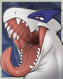bodily_fluids fangs gaping_mouth long_tongue looking_at_viewer mouth_shot open_mouth palate_ridges ridged_mouth saliva saliva_on_tongue saliva_string solo teeth tongue tongue_out arkailart nintendo pokemon generation_2_pokemon legendary_pokemon lugia pokemon_(species) 4:5 hi_res
