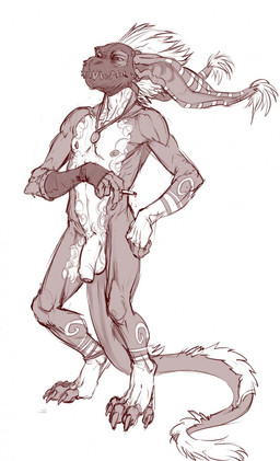 4_toes 5_fingers anthro balls big_ears biped cigarette claws clothing feet fingerless_gloves fingers flaccid foreskin genitals gloves hair handwear humanoid_genitalia humanoid_penis jewelry long_hair looking_at_viewer male mask navel necklace nipples nude partially_retracted_foreskin penis smoking solo standing tail toes white_hair mythology dragon mammal mythological_creature mythological_scalie scalie 2016 hi_res monochrome source_request