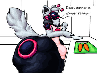 antennae_(anatomy) anthro big_bulge big_butt bulge butt carrot cooking food fur huge_butt hyper hyper_butt machine male plant simple_background smile solo vegetable white_body white_fur white_fur_tuft anatoly_genghis_khan g-khan protogen 2026 4:3 colored digital_media_(artwork) paint.net_(artwork) shaded