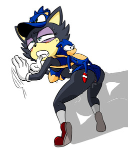 5_fingers ahegao ambiguous_gender anthro anus backpack bite black_body black_fur blue_eyes blush bodily_fluids bottomwear bottomwear_aside breasts clothed clothing clothing_aside cunnilingus duo female female/ambiguous female_focus finger_bite finger_fetish finger_in_mouth finger_play fingers fur genitals gloves handwear leaning leaning_forward looking_pleasured nipple_outline oral plantigrade raised_heel rear_view sex shorts shorts_aside simple_background skimpy solo_focus sweat vaginal vulva manwithnobats third-party_edit zeigram_(colorist) archie_comics sega sonic_the_hedgehog_(archie) sonic_the_hedgehog_(comics) sonic_the_hedgehog_(series) sasha_cat sonic_the_hedgehog domestic_cat felid feline felis mammal color_edit colored digital_media_(artwork)
