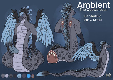 2_penises animal_genitalia animal_penis anthro athletic athletic_anthro athletic_male back_feathers blue_eyes blue_penis bone cloaca cross_section erection feathered_wings feathers front_view genitals gloves_(marking) head_feathers hemipenes male male_anthro markings mouth_closed multi_genitalia multi_penis nude pecs penis rear_view side_view simple_background solo spots spotted_markings spotted_tail tail tail_markings tail_tuft tuft wings hufnaar couatl feathered_scalie feathered_snake reptile scalie snake 2025