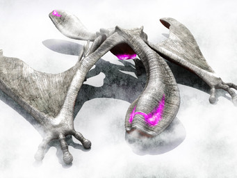3_fingers ambiguous_gender bioluminescence digitigrade feral fingers glowing long_neck long_tail membrane_(anatomy) simple_background solo steam tail white_background white_body deino_(artist) capcom monster_hunter flying_wyvern gigginox 2009 3d_(artwork) 4:3 autodesk_3ds_max_(artwork) digital_media_(artwork) full-length_portrait portrait