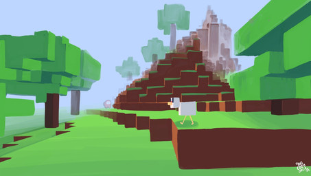 beak dirt dirt_block feral first_person_view fog grass_block plant tree tree_trunk zero_pictured bigcozyorca among_us herobrine_sighting innersloth microsoft minecraft mojang xbox_game_studios avian bird chicken galliform phasianid 2024 hi_res signature