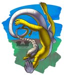 animal_genitalia anthro balls braided_hair claws flip fully_sheathed genitals hair horn living_tail male paws scales sheath solo tail tail_head unusual_anatomy unusual_tail temrin mythology arcten dragon mythological_creature mythological_scalie scalie