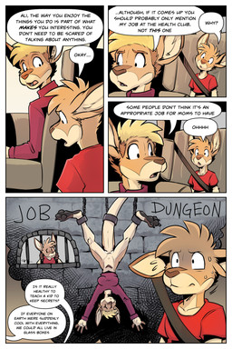 3_toes 4_fingers anthro blonde_hair bodily_fluids bottomless breasts brown_body brown_fur car clothed clothing dialogue dungeon duo eyebrows feet female fingers fur hair inside_car inside_vehicle looking_back male motion_lines multicolored_body multicolored_fur open_mouth pawpads paws restraints short_hair sitting soles speech_bubble sweat tail tan_body tan_fur teeth text toes tongue two_tone_body two_tone_fur vehicle young young_anthro conditional_dnp jonas rick_griffin ah_club adrian_gray ali_gray kangaroo macropod mammal marsupial 2:3 comic english_text hi_res mother_(lore) mother_and_child_(lore) mother_and_son_(lore) parent_(lore) parent_and_child_(lore) parent_and_son_(lore) son_(lore)